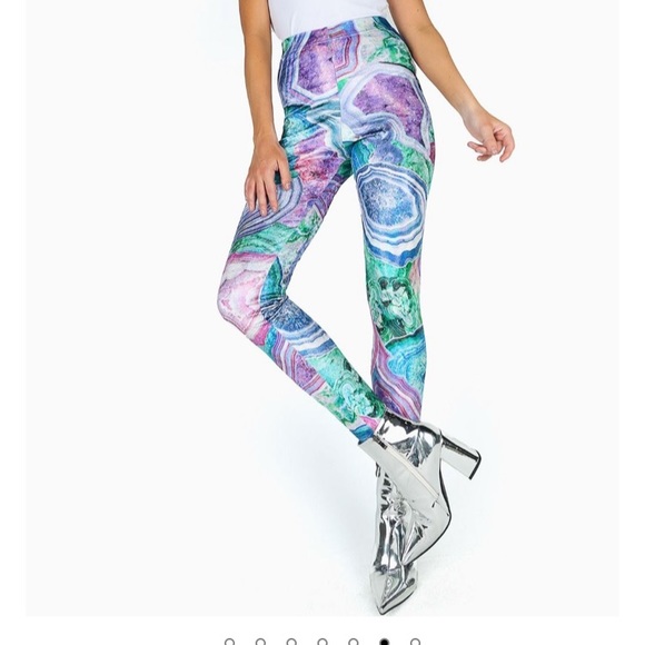 Multicolor Abstract Women's Pants - Picture 2 of 4